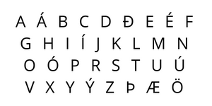 the Icelandic alphabet