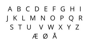 The Norwegian alphabet